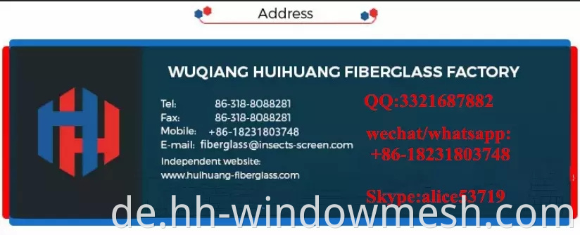 Fiberglas -Moskito -Bildschirm für Windows Nets Fiberglass Insektenbildschirm